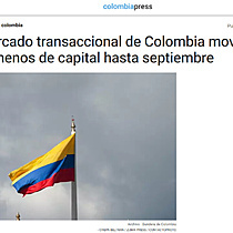 El mercado transaccional de Colombia moviliza un 14% menos de capital hasta septiembre